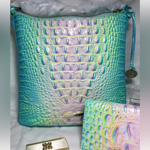 MAKE YOUR OFFER - NWT BRAHMIN COTTON CANDY Katie Crossbody and Ady Wallet Set - Picture 5 of 5